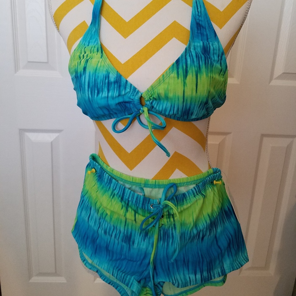 Tie dye 2 piece bikini swim suit NWT Sideout small